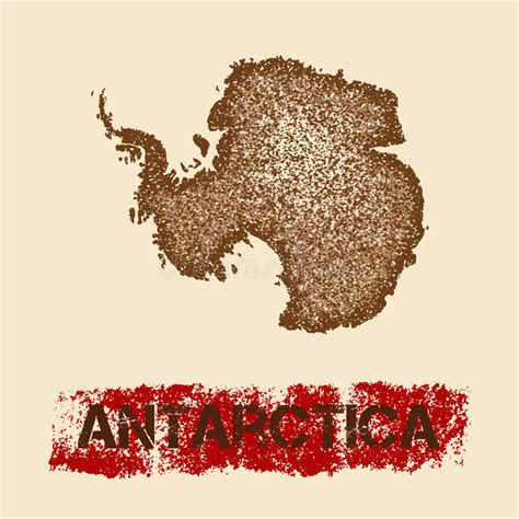 Antarctica Poster In Retro Style Stock Vector Illustration Of Design