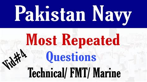 Pak Navy Most Repeated Technical FMT Marine Naval Police Questions