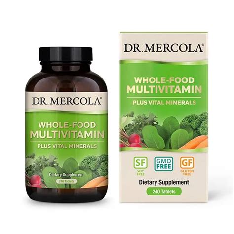Dr. Mercola Whole-Food Multivitamin Plus Vital Minerals 240 Tablets ...