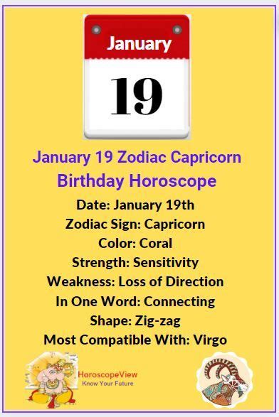 January 19 Zodiac Sign Capricorn - Traits & Personality | Zodiac signs, Zodiac signs capricorn ...