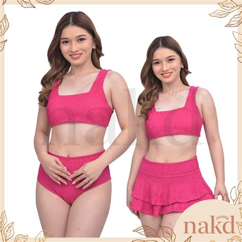 Nakd Fashion Winola In Summer Sexy Beach Boho Padded Bikini Skater