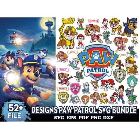 52 Designs Paw Patrol Svg Bundle Paw Patrol Svg Inspire Uplift