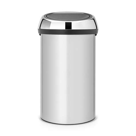 Brabantia Touch Bin Afvalemmer 60 Liter Metallic Grey Brilliant