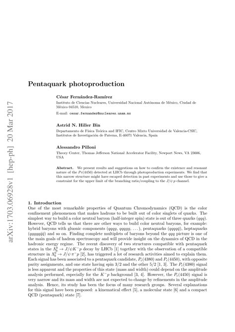 Pdf Pentaquark Photoproduction