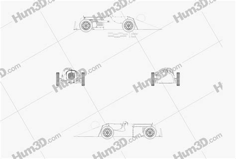 Austin 7 Blaue Maus Special 1929 Blueprint - 3DModels.org