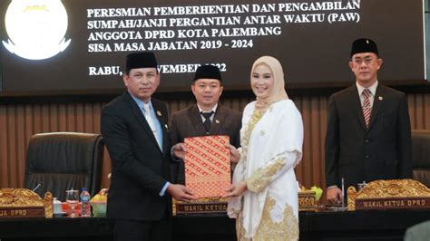 PAW Roudhotul Jannah Resmi Jabat Anggota DPRD Palembang Sisa Masa