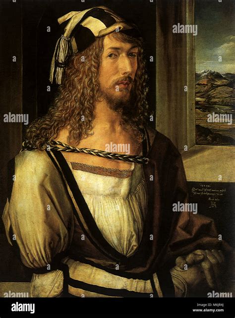 Self Portrait of Durer, Durer, Albrecht, 1498 Stock Photo - Alamy