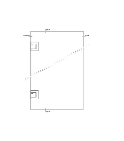 Set de 2 Charnières hydrauliques pour porte en verre Charnière in