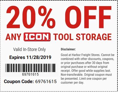 20% Off Any ICON Tool Storage – Harbor Freight Coupons