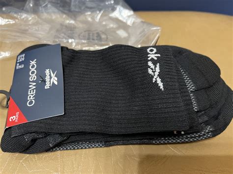 Носки 3 шт. REEBOK TE MID CREW SOCK 3P BLACK GH0415 мужские, цвет ...