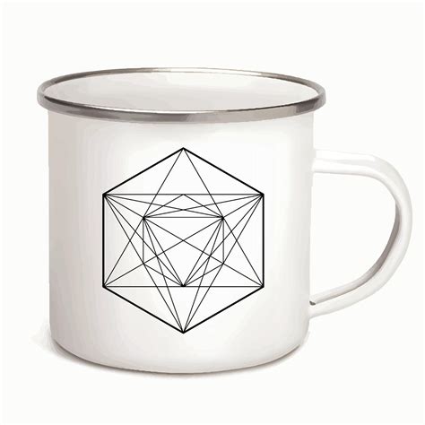 Amazon.com: Sacred Geometry Gift White Lines Shape Illustration for Spiritual Seekers 12oz