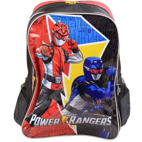 Mochila Dos Power Rangers - Mochila Infantil Escolar Para Meninos - Power Rangers - Luxcel - Preto ...