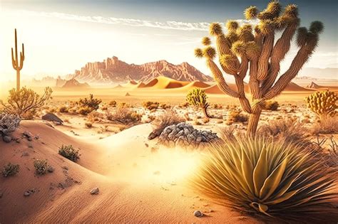 Premium Photo Natural Environment Of Vast Desert Landscape With