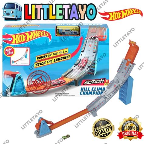 Hot Wheels Track Action Hill Climb Champion Play Set Original Mattel