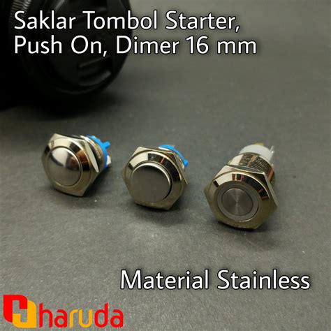 Jual Saklar Tombol Starter Klakson Pushon Stainless Momentary Diameter