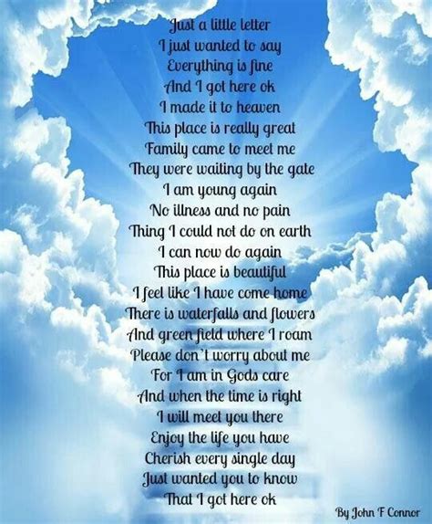 17 Best images about Heaven poems on Pinterest | Dads, A letter and ...