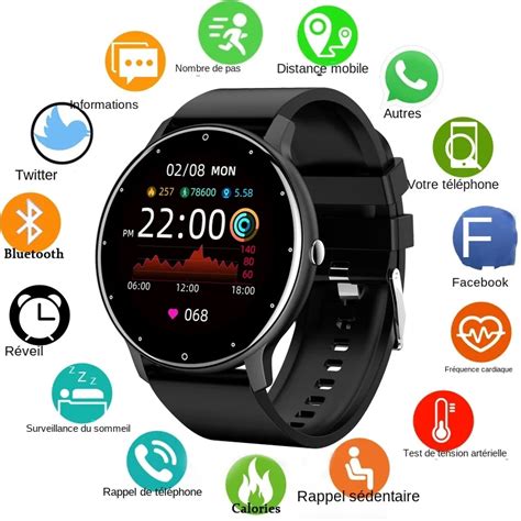 2023 Smart Watch Homens Mulheres Full Touch Screen Esporte Relógio de