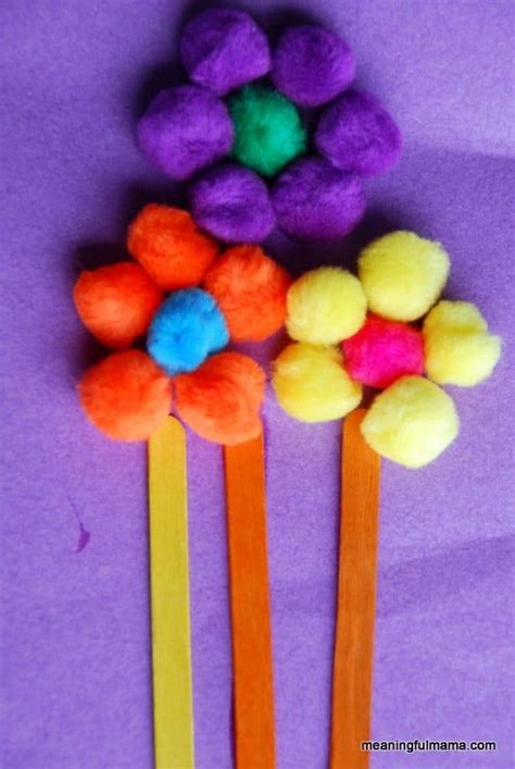 Pom Poms And Popsicle Sticks Craft Stick Crafts Pom Pom Crafts Diy Popsicle Stick Crafts