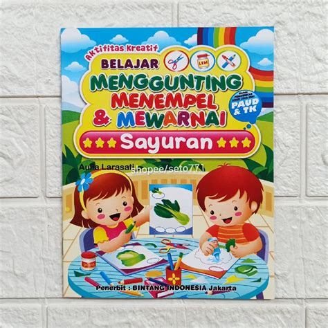 Jual Buku Belajar Menggunting Menempel Mewarnai Aktivitas Anak Tempel