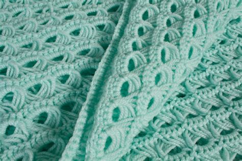 Crocheted Broomstick Lace Baby Blanket