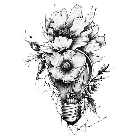 Light Bulb Flower Tattoos Tattoo Art Broken Light Bulb And Butterfly