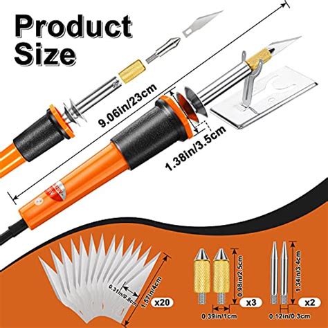 Honoson Pieces Electric Hot Knife Cutter Tool Pieces Blades Pieces Blade Holders