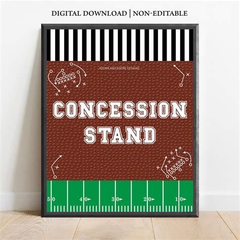 Concession Stand, Concession Stand Sign, Football Party, Football Party ...