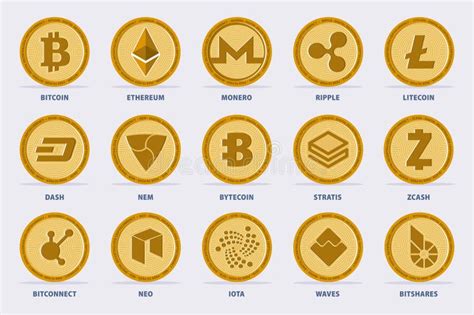 Cryptocurrency Vector Set Stock Illustration Illustration Of Future