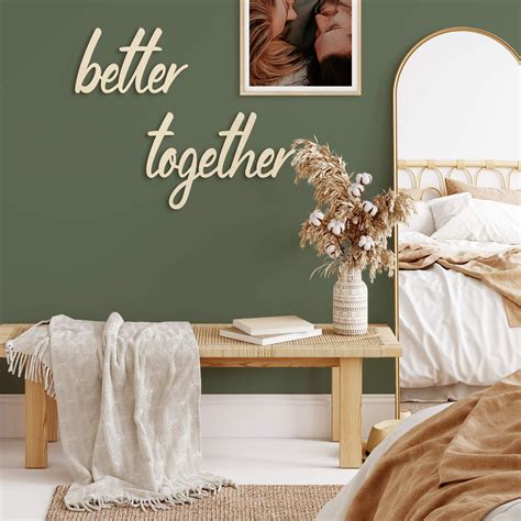 D Coration En Bois Placage Peuplier Better Together Wall Art Fr