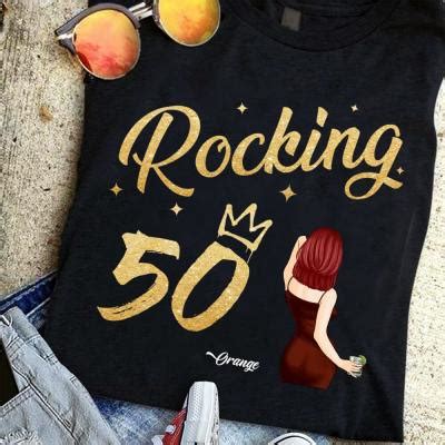 Rocking 50, Personalized 50th Birthday T Shirt, Custom Birthday Shirts, Turning 50 Shirt, Gifts ...