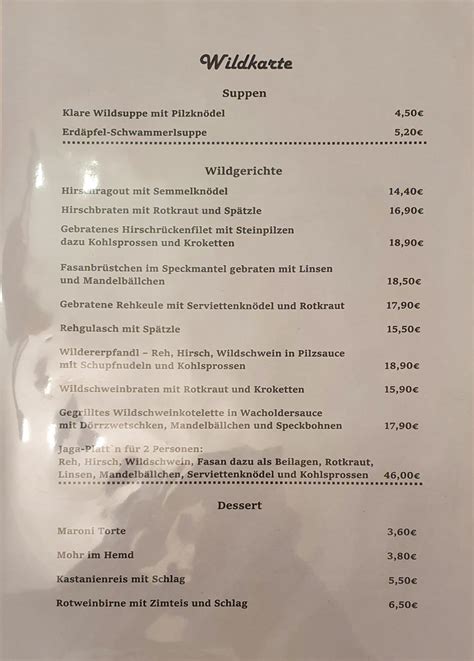 Speisekarte Von Gasthaus Kreuzwirt Graz Annapl