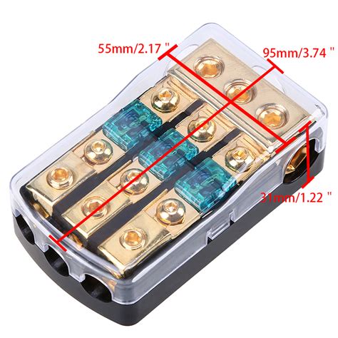 3 Ways Out Audio Car Stereo Fuse Holder Distribution Block Stereo Fuses