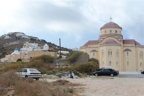 Premium Photo | Greece the cyclades islands santorini on a sunny day