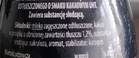 Protein Napój Mleczny Kakaowy Vitanella PRO kalorie kJ a nutriční