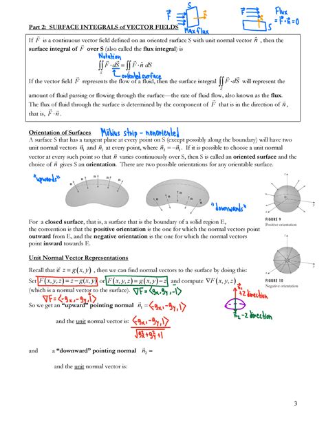 Surface Integrals Of Vector Fields 3 Part 2 SURFACE INTEGRALS Of