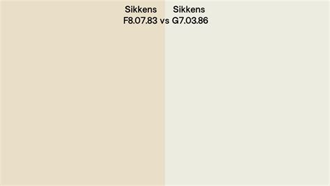 Sikkens F8 07 83 Vs G7 03 86 Side By Side Comparison