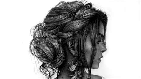 How To Draw Realistic Hair For Beginners Step By Step Youtube