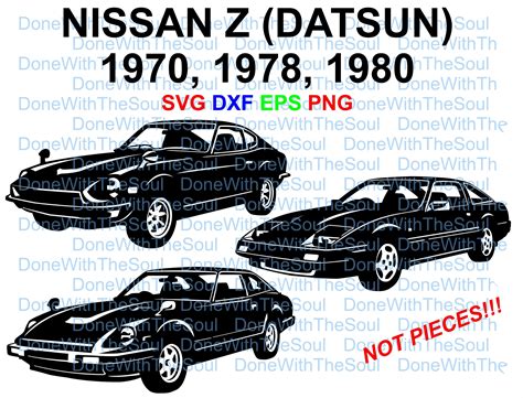 Nissan Z Datsun 1970 1980 Car Vector Car Svg Cutting Etsy