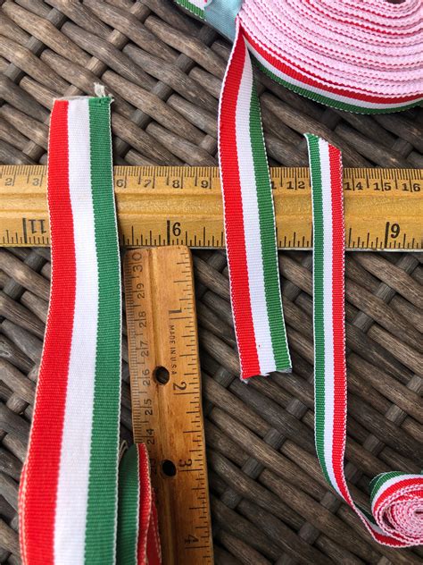 Vtg 60s Hungarian 3 Rolls National Red White Green Ribbon NEMZETI