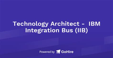 Technology Architect Ibm Integration Bus Iib At N Consulting Ltd