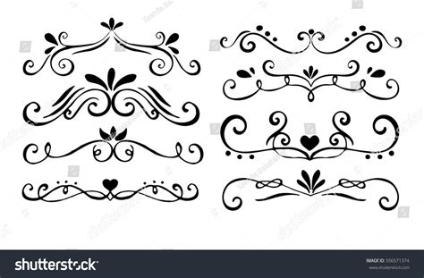 Set Hand Drawn Text Dividers Isolated Stock Vector Royalty Free 556571374 Shutterstock