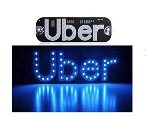 Painel De Led Luminoso Uber Placa Para Carro Motorista De Aplicativo