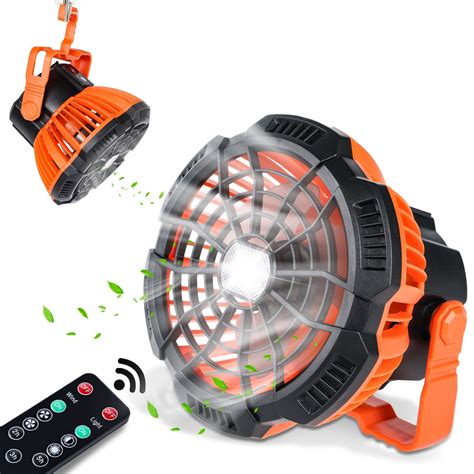 Ant Class Camping Tent Fan With Led Lantern Portable Fan With Remote