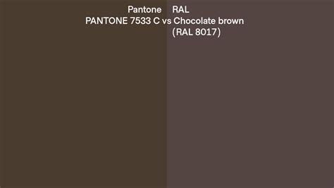 Pantone C Vs Ral Chocolate Brown Ral Side By Side Comparison