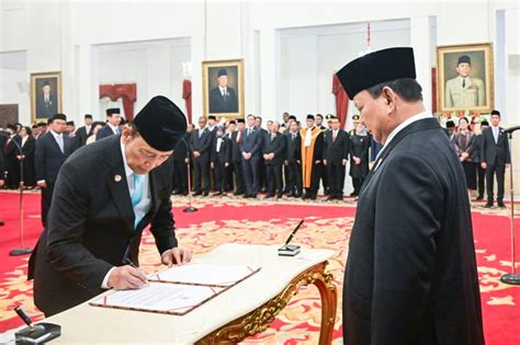 Sekretariat Kabinet Republik Indonesia Presiden Prabowo Resmi Lantik