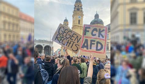 Demonstration gegen rechts in München und Region