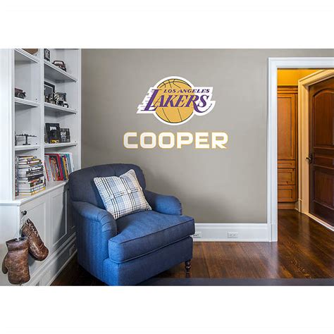 Los Angeles Lakers Stacked Personalized Name Wall Decal | Shop Fathead ...