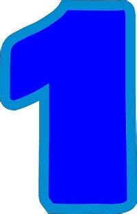 Dinero y yo: 1 a 10 números azules bonitos gruesos