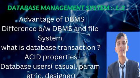 Databse Management System L 2 Acid Properties Database Users Oltp