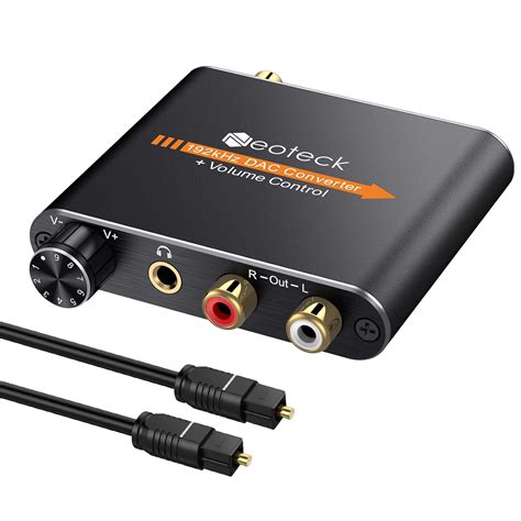 Neoteck 192kHz DAC Audio Converter With Volume Control Aluminum Digital